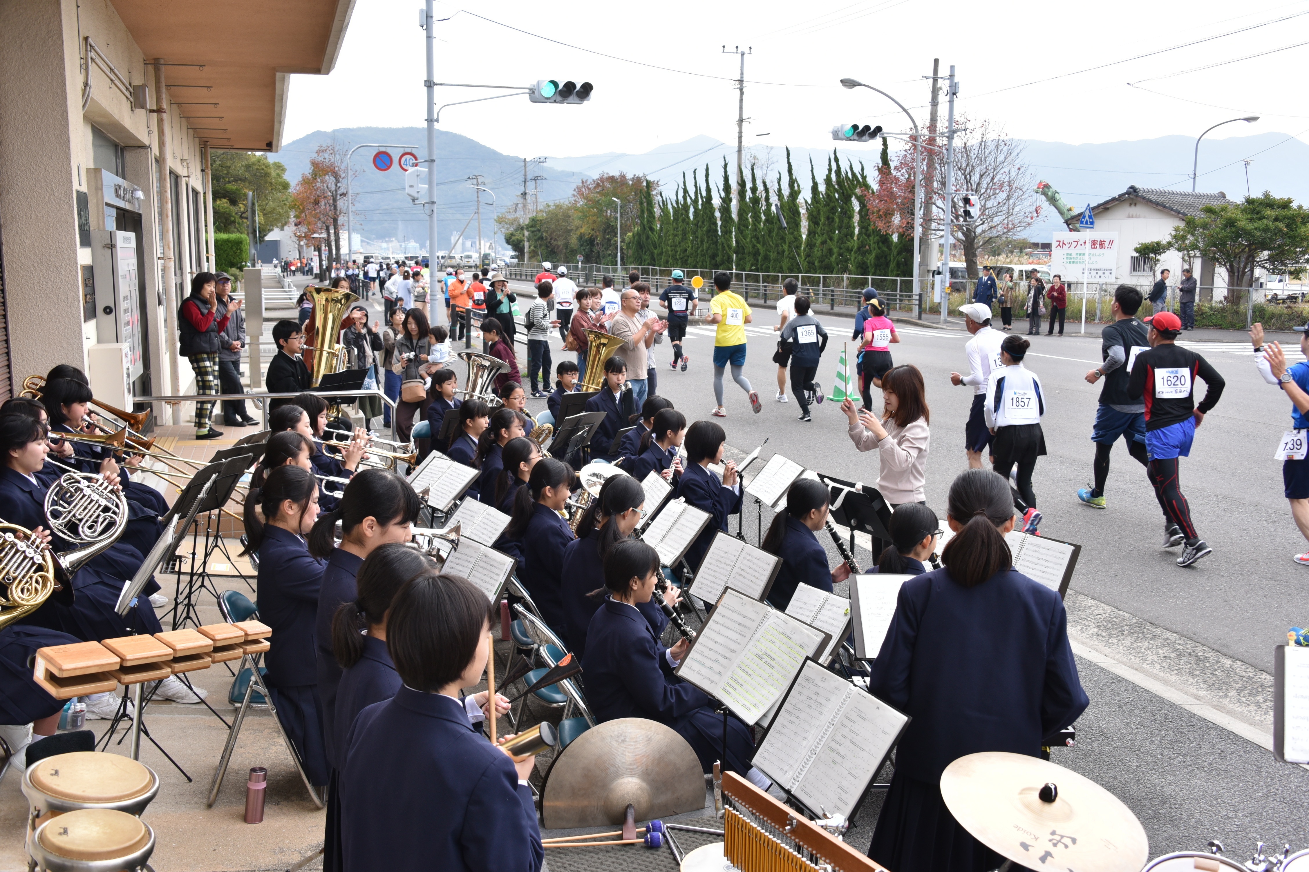 長崎ベイサイドマラソン 沿道からの応援風景